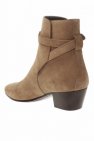 Saint Laurent BROWN 'West Jodhpur' heeled suede ankle boots