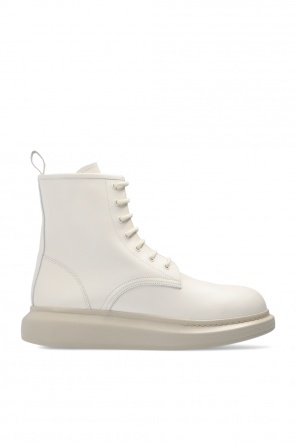 Jil Sander two-tone ridged boots White