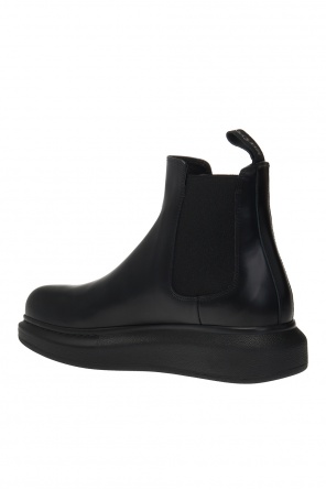 Alexander McQueen Leather ankle boots with logo