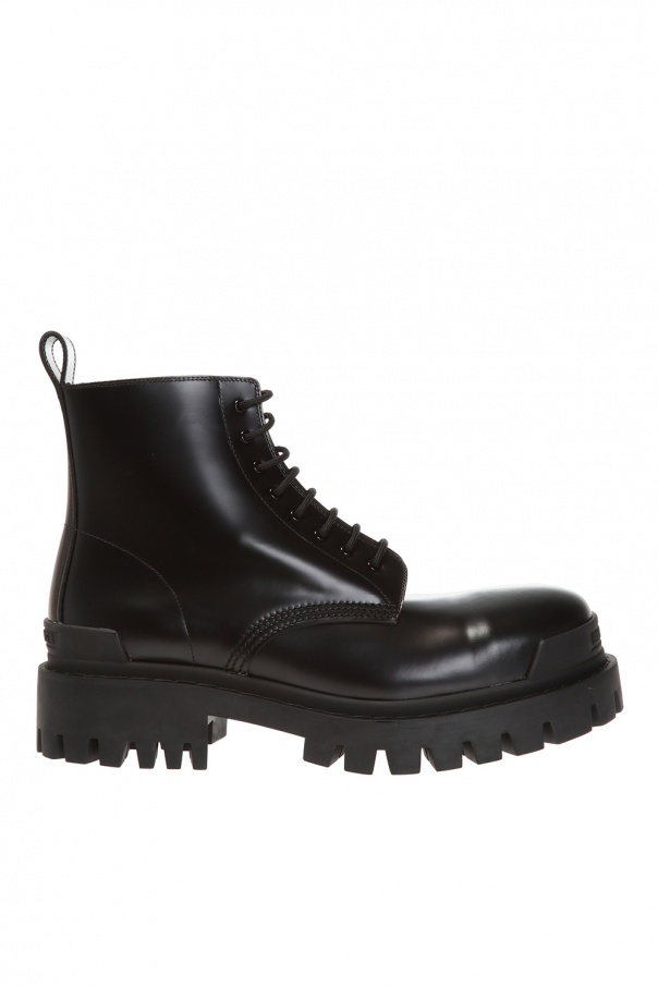 Balenciaga ‘Strike’ leather trapper shoes