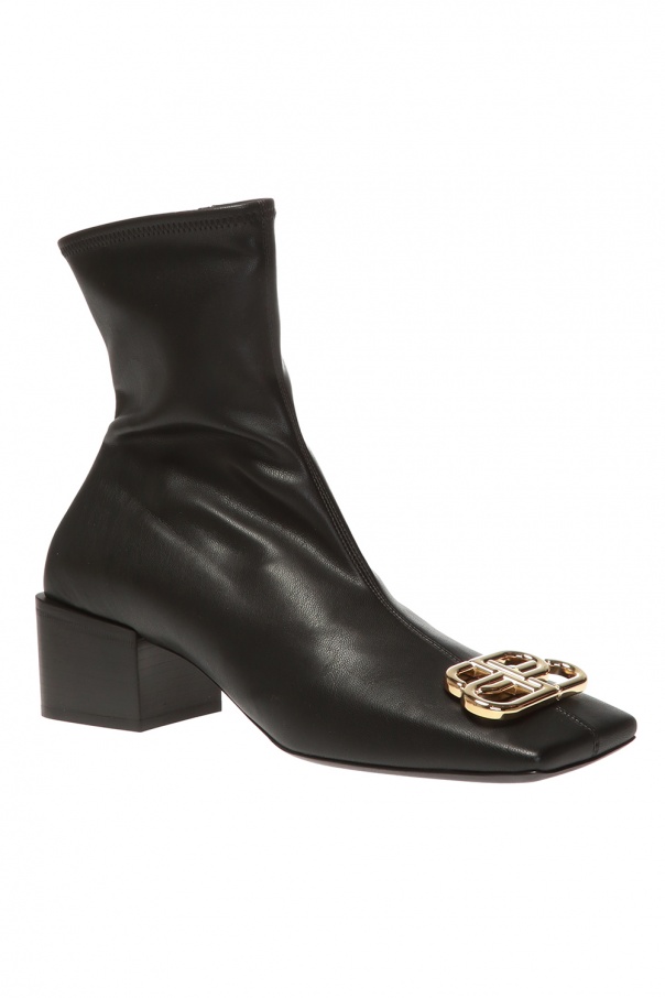 balenciaga double square bb ankle boots