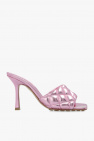 Bottega Veneta s metallic square-toe cutout sandals for resort 20