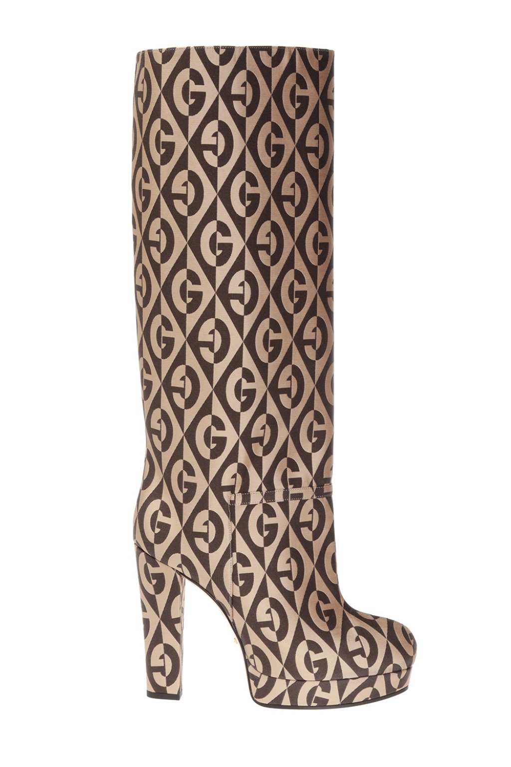 Beige Logo-patterned boots Gucci - Vitkac Norway