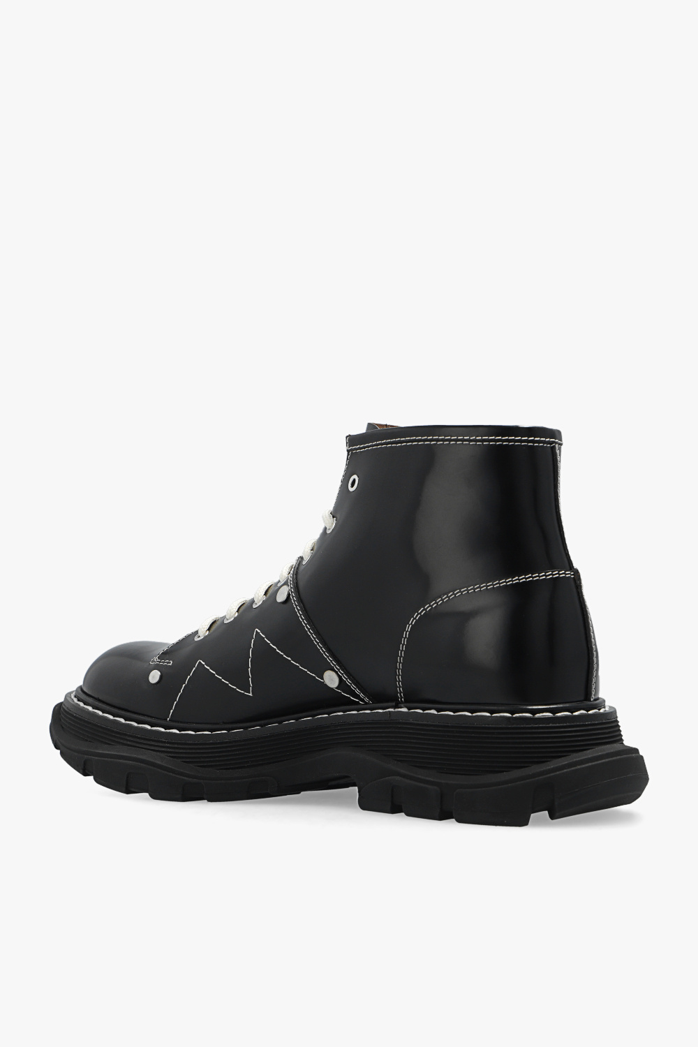 Alexander McQueen Leather Szary shoes