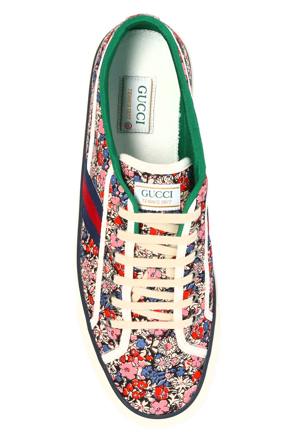 gucci floral tennis shoes