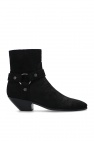 Saint Laurent ‘West’ suede heeled AW21 boots