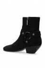 Saint Laurent ‘West’ suede heeled AW21 boots