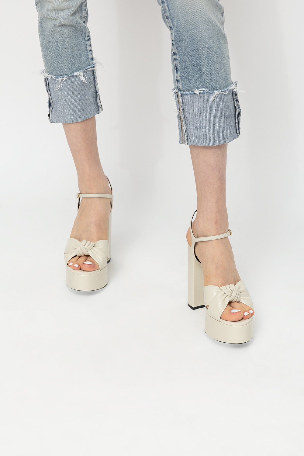 Saint Laurent ‘Bianca’ jumpsuit sandals