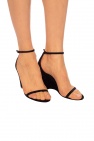 Saint Laurent BLACK 'Lila' wedge sandals