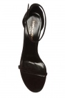 Saint Laurent BLACK 'Lila' wedge sandals