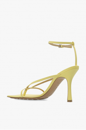 Bottega Chalk Veneta ‘Stretch’ heeled sandals