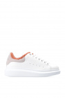 Alexander McQueen Men's Heel Tab Wedge Sole Sneakers in White