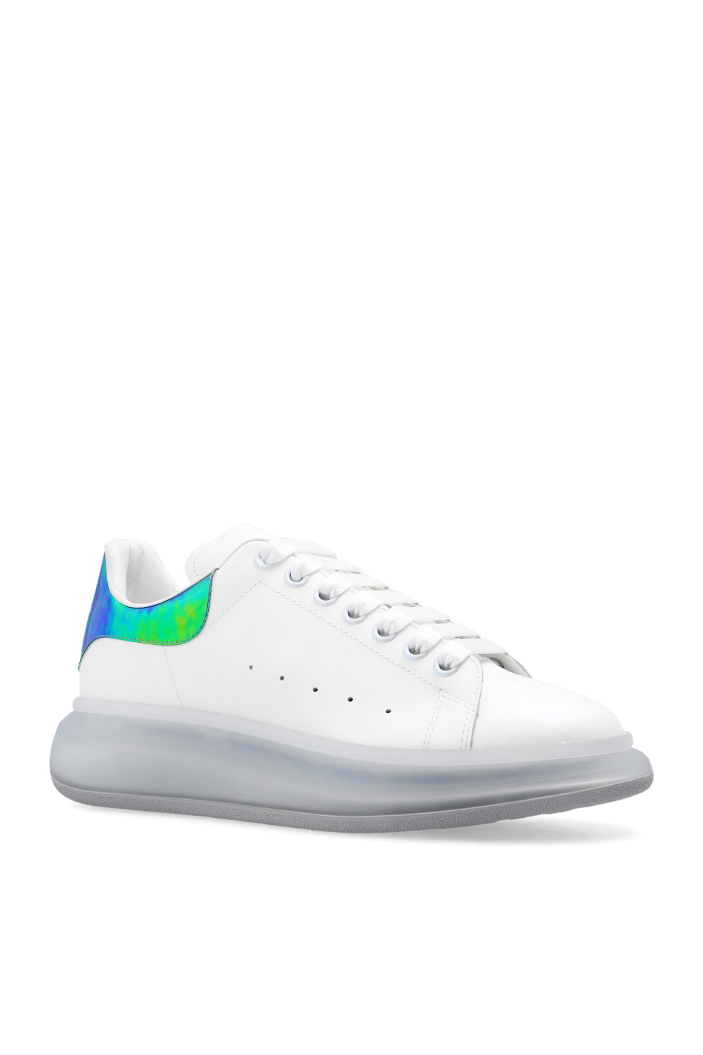 Alexander McQueen Alexander McQueen White & Blue Court Sneakers