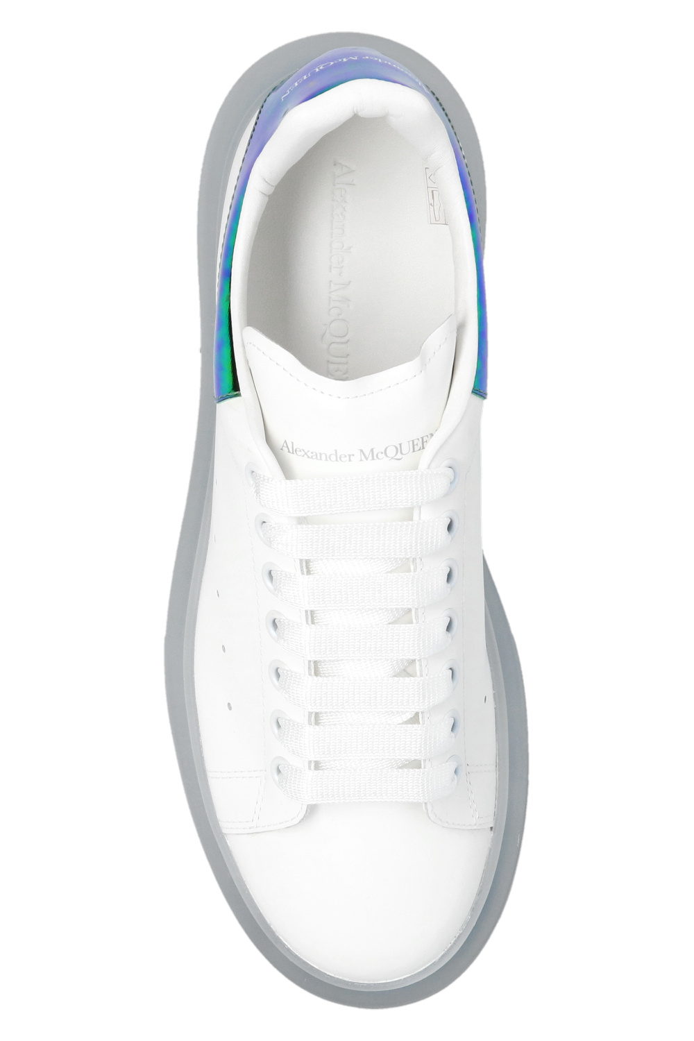 Alexander McQueen Alexander McQueen White & Blue Court Sneakers