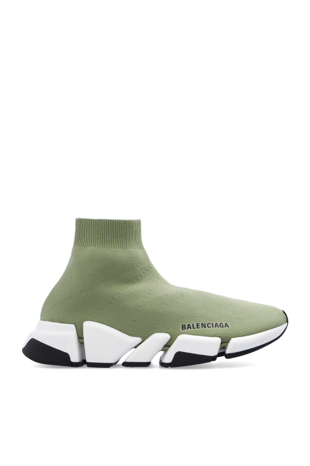 Balenciaga Black Logo Print Knit Fabric Speed Trainer Sneakers Size 38  Balenciaga  TLC