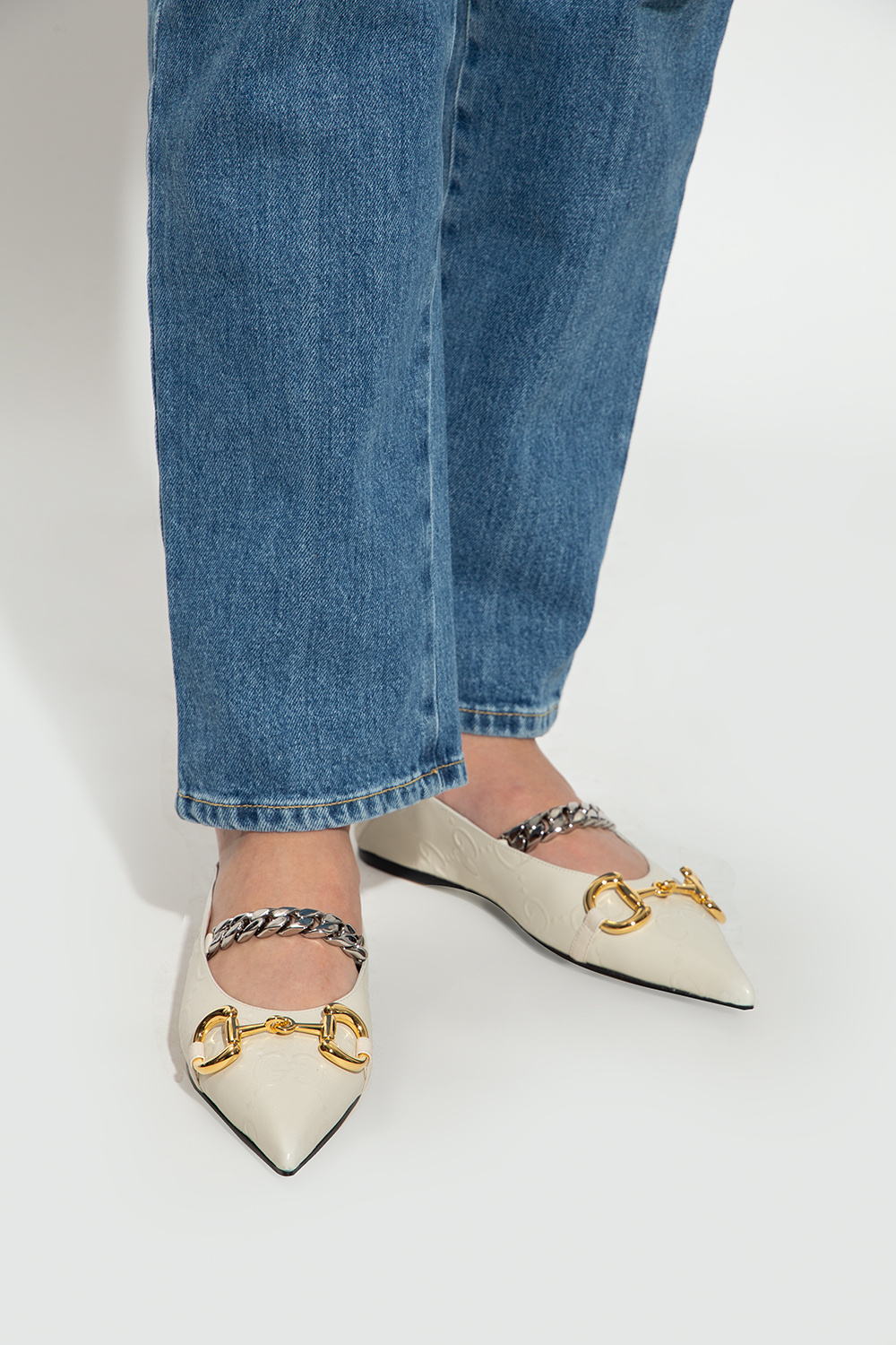 Gucci Leather ballet flats