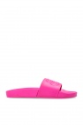 Balenciaga PINK Leather slides with logo