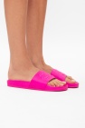 Balenciaga PINK Leather slides with logo