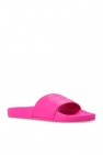 Balenciaga PINK Leather slides with logo