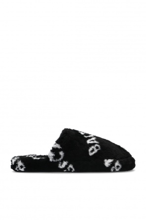 ‘home’ fur slides with logo, zdjęcie 1 ‘home’ fur slides with logo od Balenciaga