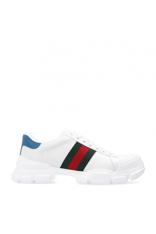 gucci three Sneakers with Web stripe