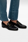 gucci cotton Leather loafers