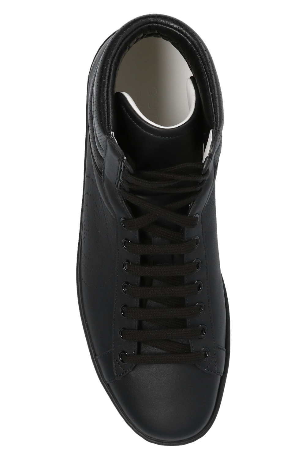 gucci Ruched ‘Ace’ high-top sneakers