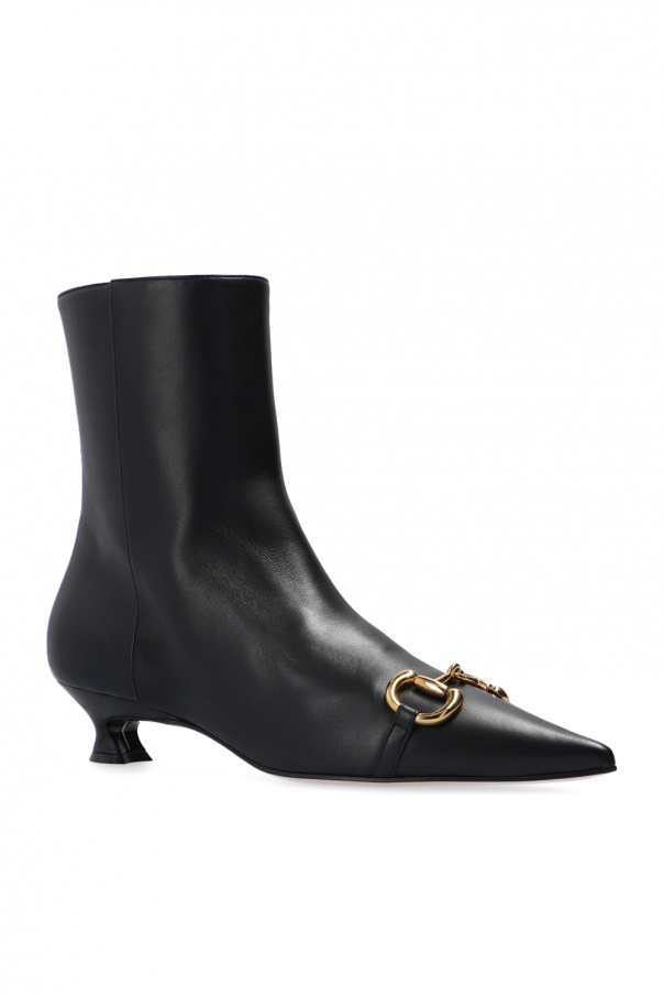 Horsebit heeled ankle boots Gucci - Vitkac Singapore