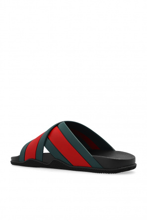 gucci Hawaii Slides with Web motif