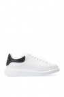 alexander mcqueen raised sole low top sneaker black white heel tab