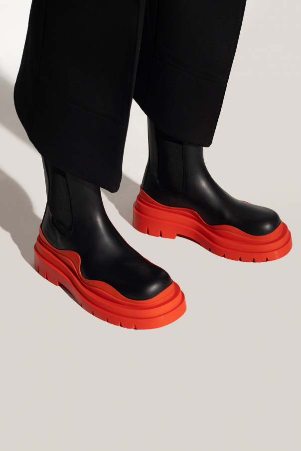bottega cuir Veneta ‘Tire’ leather ankle boots