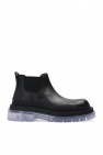Bottega Veneta BLACK 'BV Tire' platform Chelsea boots