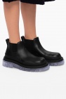 Bottega Veneta BLACK 'BV Tire' platform Chelsea boots
