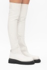 Bottega Veneta WHITE Leather platform boots