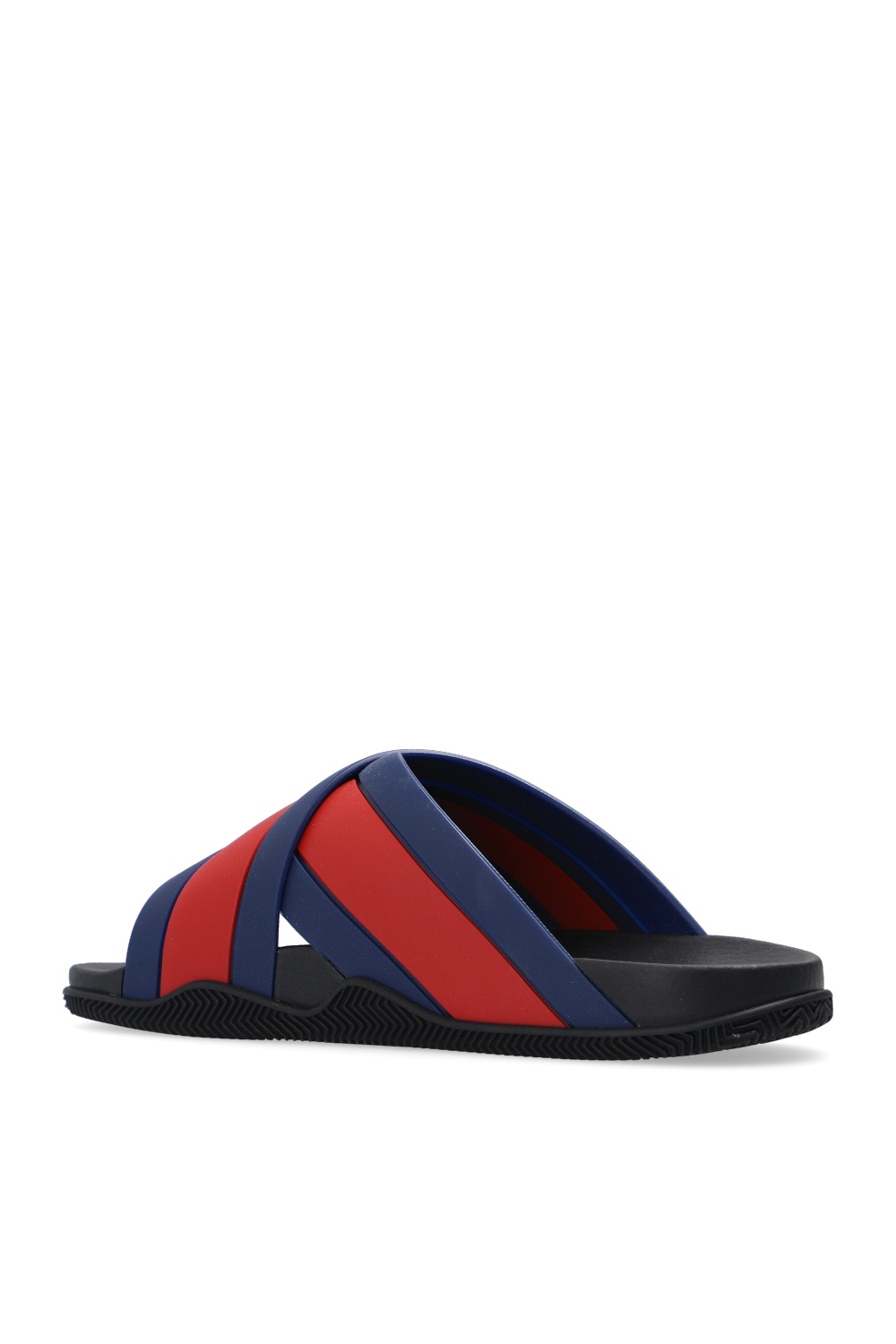 red and blue gucci slides