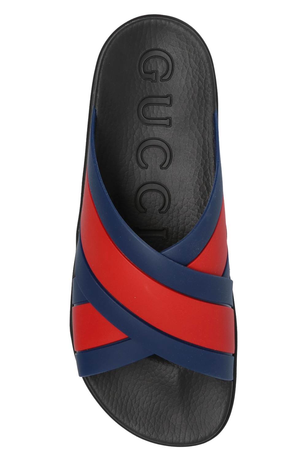 navy blue gucci slides