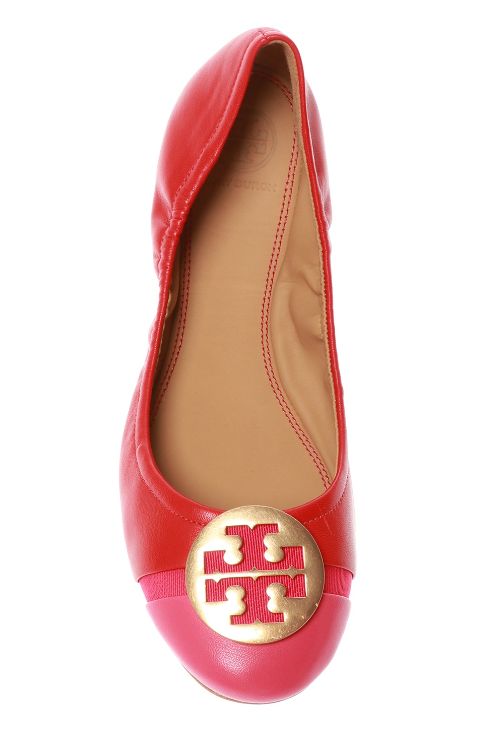 Red 'Minnie' leather ballet flats Tory Burch - Vitkac France