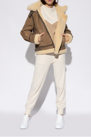 Alexander McQueen Alexander McQueen denim-panel bomber jacket