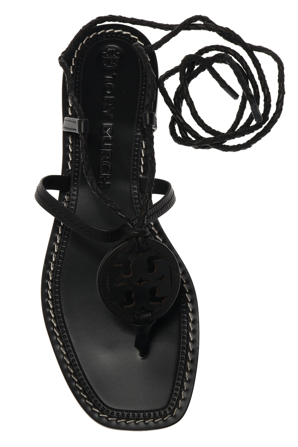 Black Leather sandals Tory Burch - Vitkac TW