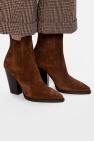 Saint Laurent ‘Theo’ suede heeled ankle boots