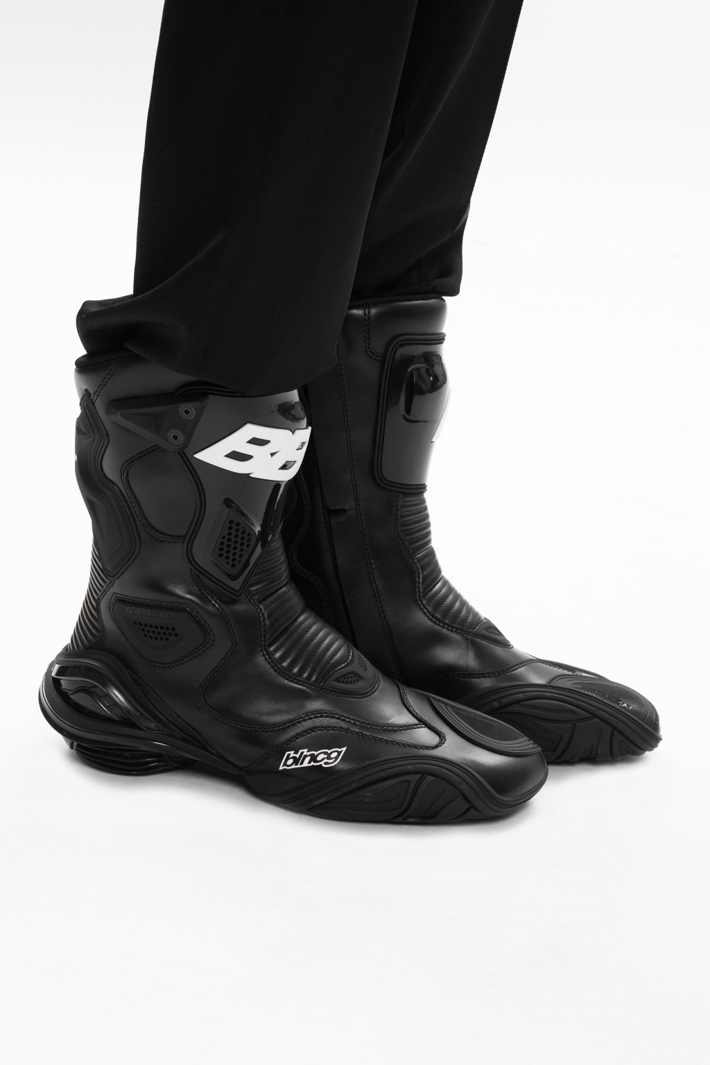Balenciaga 597156 WA9E0 BIKER Boots Black