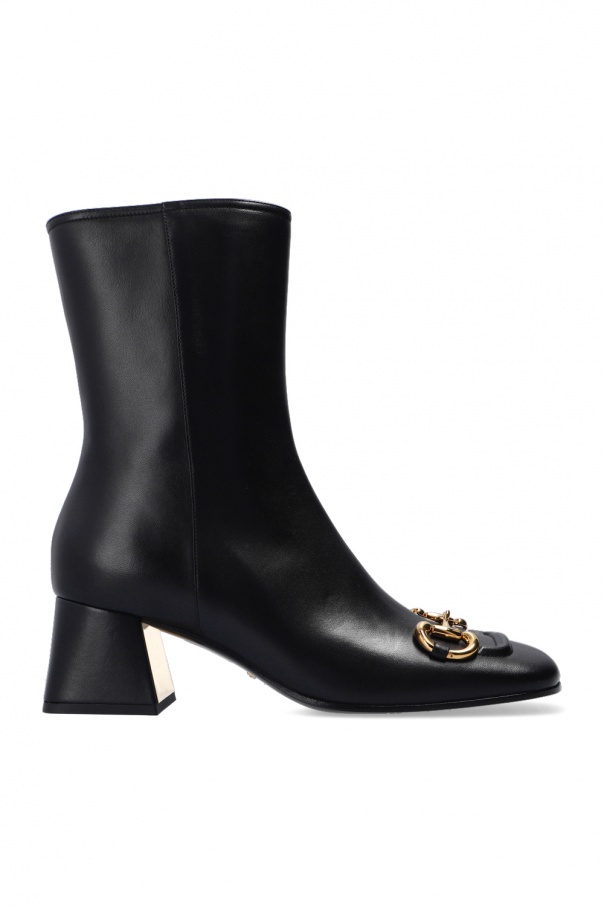 Gucci Heeled ankle boots with horsebit