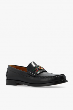 gucci BLACK Leather loafers