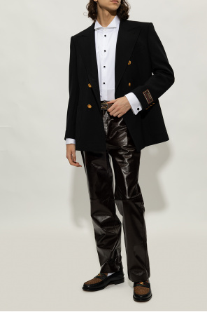 Gucci Borsa Gucci Babouska in pelle monogram con stampa beige con decoro di borchie