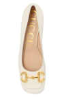 Gucci cream Horsebit pumps