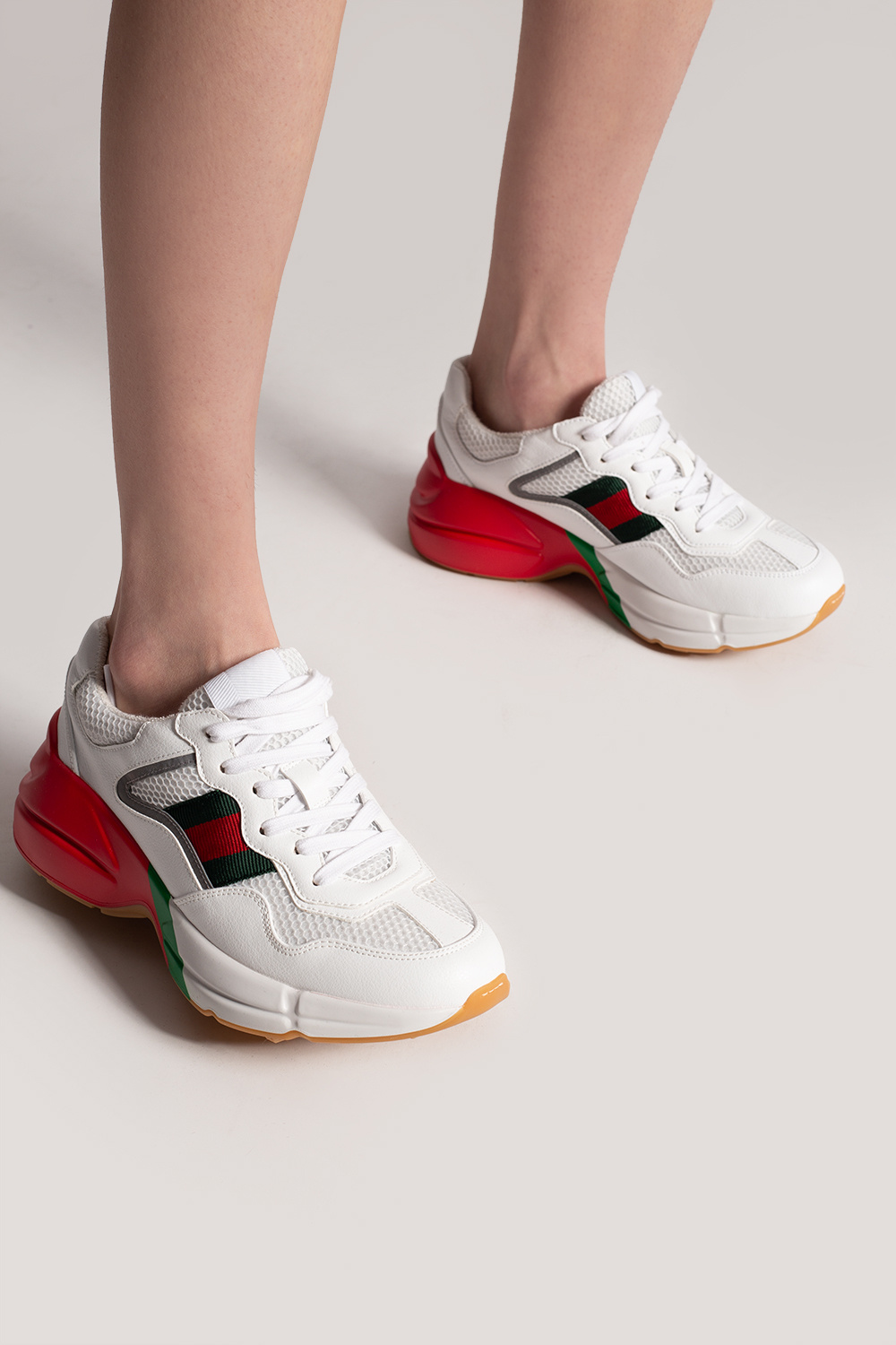 gucci pearl ‘Rhyton’ sneakers