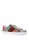 Gucci Gucci Rhyton Logo Low-top Leather Trainers Womens Ivory Multi