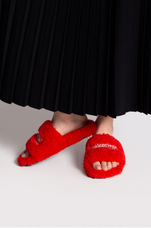 balenciaga fluffy slides