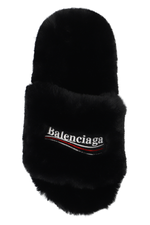 Balenciaga Faux fur slides