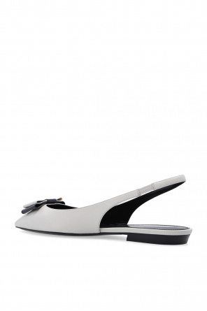 Saint Laurent Leather ballet flats with logo